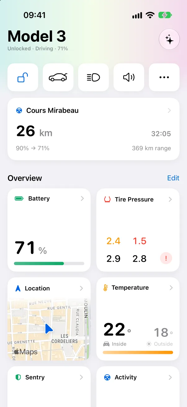 Copeel’s Home screen during a charge
